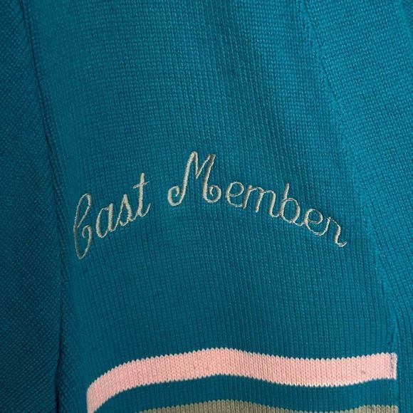 Vintage The Disney Store Cast Member Cardigan Sweater Mickey Mouse Medium - Picture 3 of 6